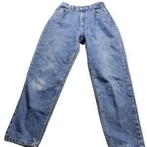 Vintage Lee Jeans Women 12P Petite Blue Tapered Leg High Rise Mom